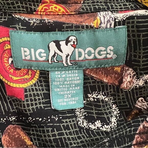Big Dogs Short Sleeve Button Shirt Cigars Pawtagas Cohibark Perro Muttecristo 2X - Picture 3 of 7